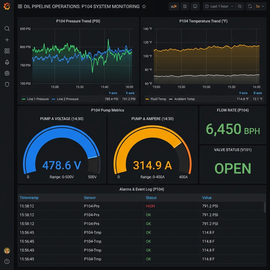 Grafana Dashboard Mockup